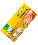 Bis auf Hofer fand sich Knorr Goldaugen Rindsuppe (136 g) immer wieder in den Flugblättern. (Bild: Alexandra Konstantinoudi/VK)