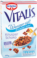 Dr. Oetker Vitalis Weniger süß Schoko Müsli (Bild: VKI)